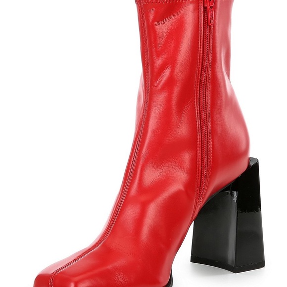 New Gianni Bini Border-Line Stretch Block Heel Booties Size 8 - Picture 8 of 9